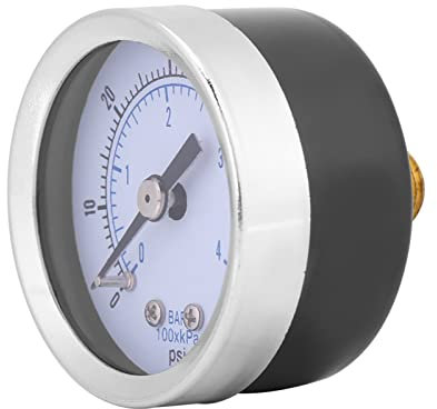 Manometer,Wasserdruckmesser Pressure Gauge 0-60psi 0-4bar 1/8 Zoll BSPT Manometer Messgerät für Wasser Luft Öl,1/8BSPT-Gewinde Water Pressure Gauge