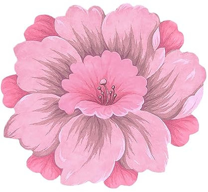 Tapis en forme de fleur, tapis de sol super absorbant, tapis de sol doux pour cuisine, chambre à coucher, salon, rose