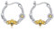 Biene Creolen 925 Sterling Silber Biene Ohrringe Creolen Hypoallergen Gänseblümchen Schmuck Geschenk für Damen Mädchen(Biene Ohrringe)