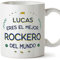 MUGFFINS Tazas Personalizadas para ROCKERO hombre - En Español - Mejor del Mundo - 11 oz / 330 ml - Regalo Personalizable original y divertido