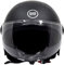 BHR Casco Demi-Jet 834 FLOW - Casco Scooter Estivo Omologato ECE 22.06 con 16 Fori di Aerazione - Casco Motorino con Visiera Antigraffio e Sgancio Micrometrico - Nero Opaco L
