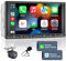 Double Din Radio with Wireless CarPlay, 7 Inch Car Radio with CarPlay Screen for Car, Digital Radio Bluetooth with MirrorLink, AM/FM/DSP, Rear Camera, USB/AUX/SWC