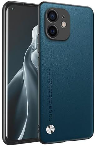 HONLEN Custodia per iPhone 12 mini (5.4 Inches) Cover per Telefono Aziendale con Retro in Pelle, Zaffiro