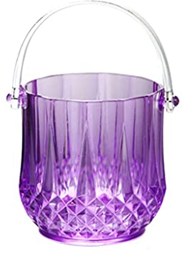 MOOWI Ice Bucket Acrylic Handle Ice Bucket Bar Party Beer Cocktail Ice Cube Ice Bucket Restaurant Champagne Bucket Home Desktop Storage Bucket Keeps Ice Cold & Dry