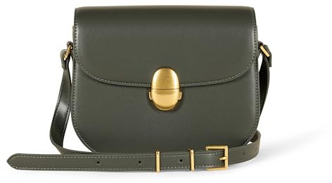 Amazon Essentials Damen Umhängetasche Mit Klappe, Dunkles Olivgrün, Einheitsgröße