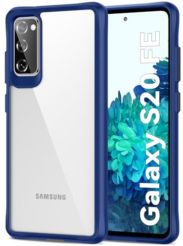 HOOMIL Cover per Samsung Galaxy S20 FE 5G/4G, Custodia Anti-Ingiallimento, Antiurto e Anti-Graffi, Retro Rigida Trasparente - Blu