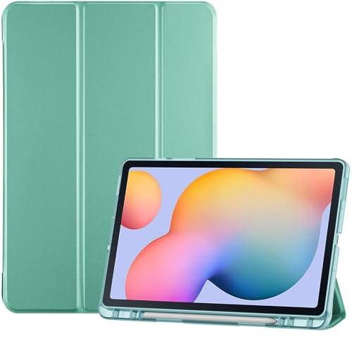 ProCase Custodia Cover per Samsung Galaxy Tab S6 Lite 10,4 pollici 2022/2020 (SM-P613/P619/P615) Ultra Sottile Smart Cover per Tab S6 Lite con Portapenna -Menta