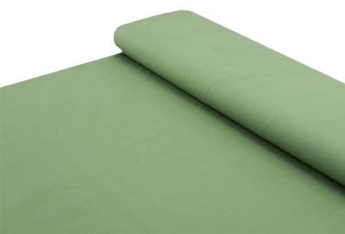 Baumwoll Stoff 100% Baumwolle uni altgrün - Meterware ab 25 cm x 150 cm - Stoff zum Nähen