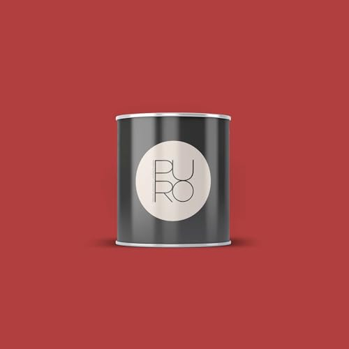BRICOFLOR Wandfarbe rot für Innen 5l, 2,5l und 1l ideal für Esszimmer und Schlafzimmer Design Dispersionsfarbe seidenmatt