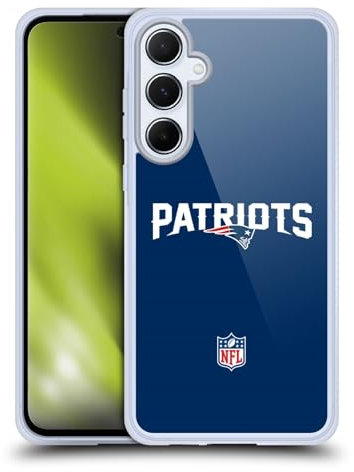 Head Case Designs Offizielle NFL Einfarbig New England Patriots Logo Gel Handyhülle Hülle [Militärischer Schutzgrad] Kompatibel mit Samsung Galaxy A55 5G