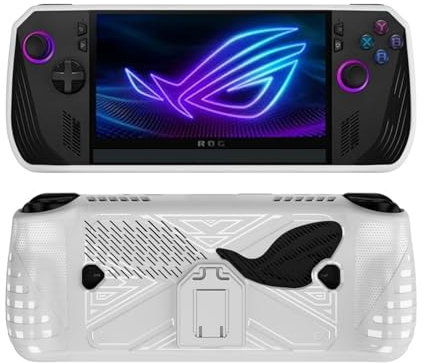Funda protectora de TPU para Asus ROG ALLY X 2024, ROG ALLY Z1 Extreme Gaming Console Shockprof con soporte (blanco)