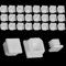 25 * 25mm Square Plastic Plugs,White Plastic End Caps in 24pcs,Chair Leg Pipe Tube Insert Blanking Cover,End Cover Caps for Furniture,Tables,Chairs