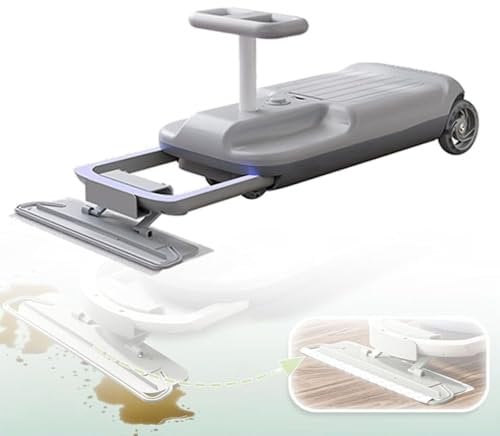 RayGenius Cleaning Go Kart For Kids,Ride On Mop Floor Cleaner Go Carts, Floor Cleaner Go Carts,3-Variable Speed Retractable Cleaning Mopping Kart.,SingleDrive-Grey