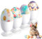 Esshogo 4Stück Porzellan Eierbecher, Eierbecher aus Keramik, Eierständer Eierhalter Frühstück, Eierbecher, Eleganter Eierständer Porzellan, Eierbecher Ostern, Eierbecher Osterhase, Eierbecher weiß