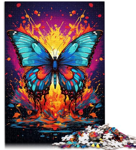Puzzle mit 1000 Teilen für Erwachsene, Fantasy-Kunst, Schmetterling, anspruchsvolles Spiel, Geburtstagsgeschenk, Geschenke, Wandkunst, 26x38cm, für Teenager ab 14 Jahren
