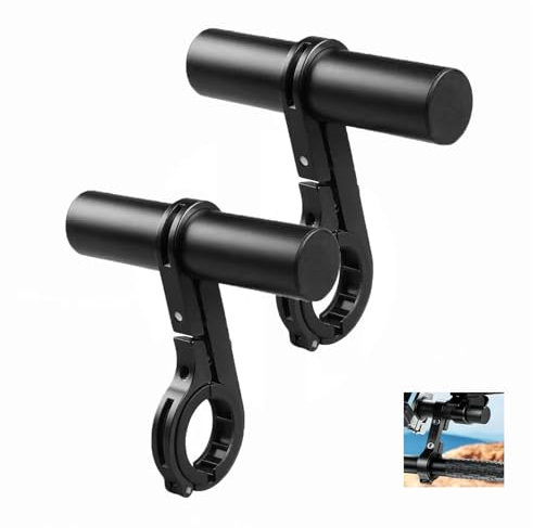 Wxinsheng Fahrradlenker Verlängerung Set,2pcs Fahrrad Lenker Extender,10cm Fahrradlenkerzubehör aus Aluminiumlegierung,Einzelclip Lenkerverlängerung,für Motorräder,zur Befestigung von Tacho, Licht