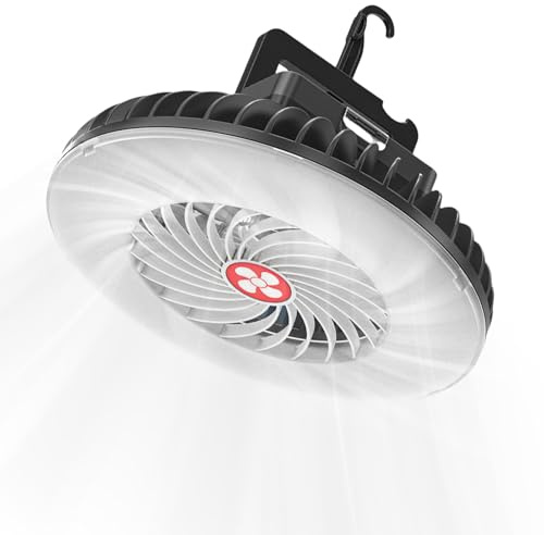 Led Campinglampe, Campinglampe Tragbar, Camping Ventilator Mit Licht, Camping Lampe, Solar Ventilator Outdoor, Zelt Lampe Für Auto, Outdoor, Camping, Büro, Haus Usb Wiederaufladbare Led Campinglampe