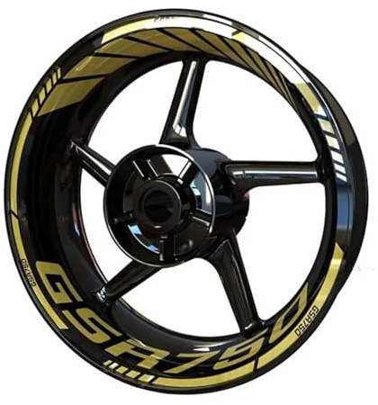 Felgenaufkleber Motorrad-Felgenaufkleber Für Suzuki GSXR 600, 750, 1000, GSXS 750, GSR 600, Reflektierende Felgenaufkleber, Komplettset(Farbe 7)