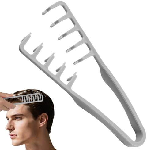 AYBUY Lockkam, texturkam, volym lockkam, naturliga lockar, hårkam, strukturkam, lockkam, texturkam med texturkam för bangs seam grooming, sömvård (grå)