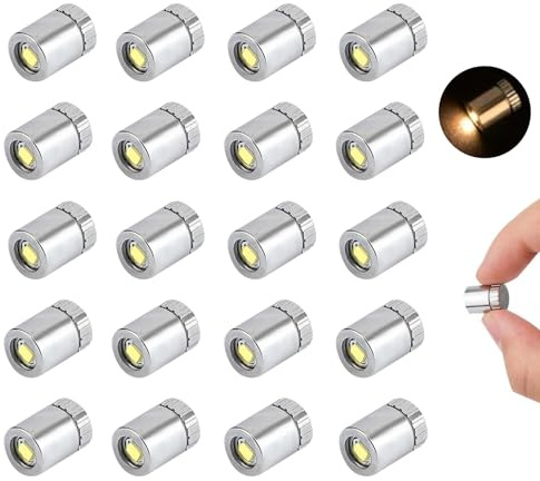 20Pcs Warm White Mini LED Lights for Dollhouse, Battery-Powered Tiny Lights for Paper Lanterns | Crafts | Party Decorations