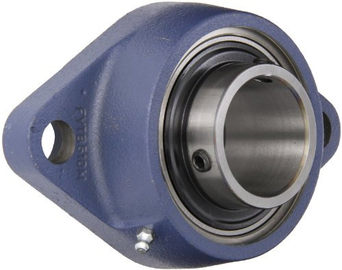 SKF fytb-tf Serie Kugellager Flansch, Einheit, 2 Bolzen Löcher, Wirbel Lock, regreasable, Kontakt und Flinger Dichtungen, Gusseisen, metrisches, 50 millimeters, 1