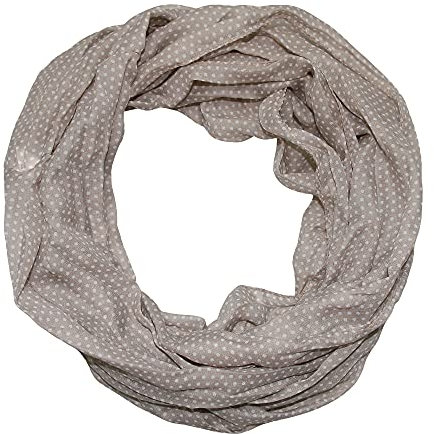 ACC Punkte Seidenschal Seide Loop Schal (Punkte taupe)