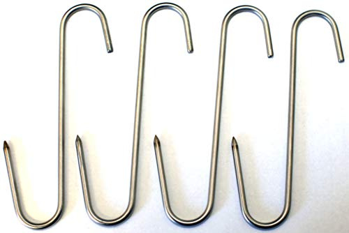 Stainless Meat Hooks, Smoker Hook, 7, 4 Pack