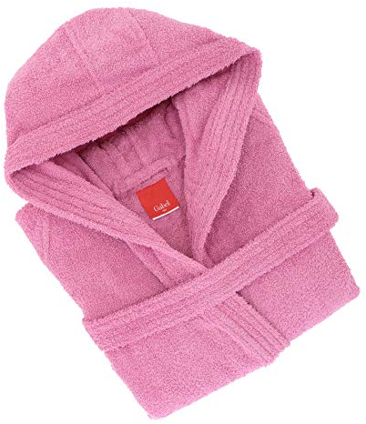 Gabel - Accappatoio adulto unisex in spugna di puro cotone idrofilo, tinta unita, peso spugna 380 gr/mq, ampie tasche, cintura e pratico cappuccio, anche come vestaglia.