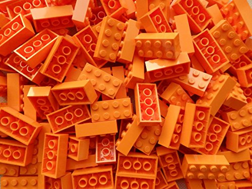 LEGO Bricks: Orange 2x4. Part 3001 (X 25)