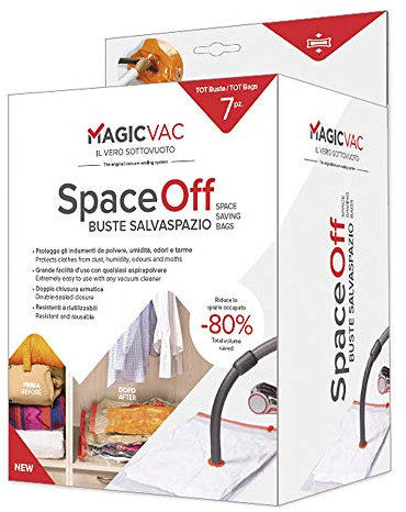 Magic vac ACB0005 – Packung mit 7 Stück, wiederverwendbar, transparent