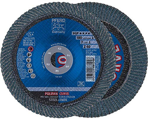 Pferd 67689095 Fächerscheibe Polifan Z 40 Sgp-Curve L 180 mm