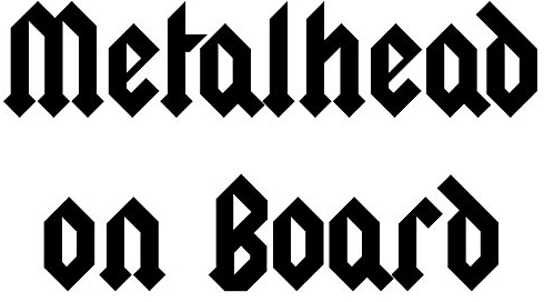 DOD Merchandising Metalhead on Board Autoaufkleber | Der Car Sticker für Heavy Metal Fans und Metal Kids (weiß)