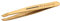 TWEEZERMAN Mini Pinzette (Handgeschliffene Schräge Spitzen, Augenbrauen zupfen, Profi-Qualität, Rostfreier Edelstahl), Gold