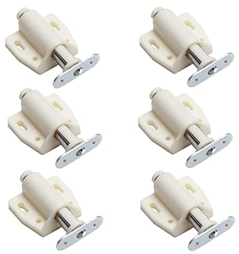 YUOIP® Push to Open Door Catch Magnetic Pressure Touch Release Catches for Open and Close The Door with a Single Push 6pcs
