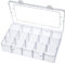 Lispeed Aufbewahrungsbox 15 Fächer Kunststoff Verstellbar Schmuck Aufbewahrungsbox Aufbewahrungsbox mit herausnehmbaren Trennwänden für Spulen Perlen Spulen Beauty Zubehör Nagellack, Kunststoff