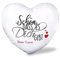 True Statements Herzkissen - Schön, dass es dich gibt - personalisiert mit Wunschnamen/Wunschtext - Kissen in Herzform inkl. Füllung - Geschenk zum Valentinstag
