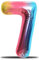 envami® Luftballon Geburtstag XXL Regenbogen Rainbow - Riesen Folienballon in 40 - 101cm Geburtstagsdeko - Ballon Zahl Deko zum Geburtstag - fliegt mit Helium (Zahl 7)
