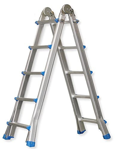 Aluminium Ladder 4 x 5 Rungs Folding Ladder Multi-Purpose Ladder