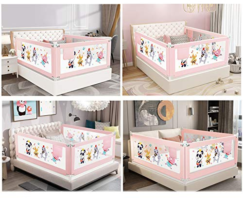 FOGUO Bettgitter 220cm, Kinderbettgitter zum vertikalen Heben, Bettschutzgitter, Verstellbare, ab Geburt Verwendbar, Reißfest & Stoßsicher, passend für Baby-Kinder-Eltern-Bette