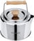 KingCamp Camping Wasserkocher Edelstahl,Wasserkessel Bambus-Griff gegen Verbrühungen,Kaffeekanne,Teekessel,Camping Teekanne Edelstahl Portable,Gaskocher Camping Outdoor 1.2L