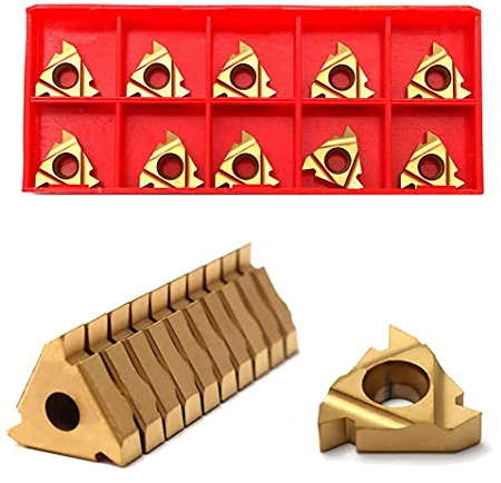 Maizoon CNC Lathe Cutter Tools 10pcs 16IR AG60 CNC Inserts Internal Thread CNC Blades Threading Inserts Lathe Tools DZ13