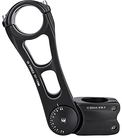 CXWXC Verstellbarer MTB-Vorbau, 31,8 mm, 85 Grad – 90/110/145 mm, Fahrradvorbau für Lenker – Aluminium-Legierung, Mountainbike-Lenker-Erhöhung für Mountainbike, Rennrad (31.8 x 145mm, Grau)