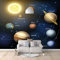 FVGKYS Papier Peint Adhésif Murale Chambre Enfant Personnalisé 3D Planète De L'Univers De L'Espace Muraux Peinture Photo Auto-Adhésif Papier Peint Pour Salon Chambre Intérieur De La Maison 150x105cm