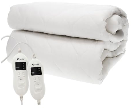 BodyMed Heated Mattress Pad with Skirt, Queen, 60 in. x 80 in. – Fitted Electric Mattress Topper with Temperature