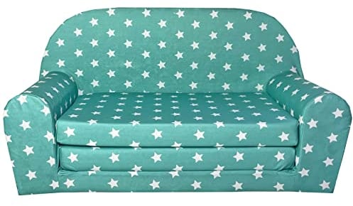 FORTISLINE – Kindersofa MINI ausklappbar 40x78x45cm - Kindersofa für Kinder 2in1 - Kindercouch ausklappbar - Schlafcouch aus Schaumstoff - Abnehmbarer Bezug - Viele Motive
