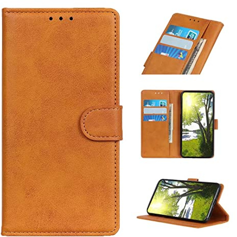 COQUE étui pour Samsung Galaxy A13 4G, Motif Texture Vache 2 Couleurs avec Fentes pour Cartes Antichoc Flip Folio de Protection pour Samsung Galaxy A13 4G-Brown