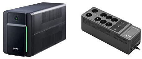 Onduleur APC Back UPS 2200VA – BX2200MI-FR - Batterie de Secours et Protection Contre Les surtensions & Back-UPS Essential BE850G2-FR - Onduleur parafoudre avec Batterie de Secours de 850VA