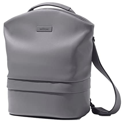 Willow™ Breast Pump Bag |Convertible and Adjustable Tote for Hands-Free Wearable Breast Pumps |Pump Bag with Cooler and Pockets | Grey