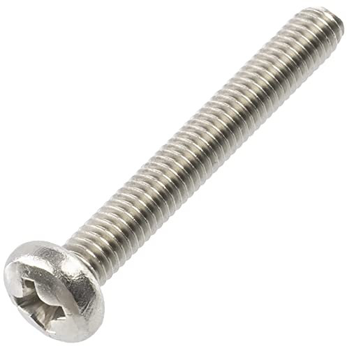 AERZETIX - C59773 - Lot de 10 Vis à métaux à tête cylindrique M4x30 mm à empreinte PH2 - boulon d'assemblage - DIN 7985 - en acier inoxydable A2 - couleur argent