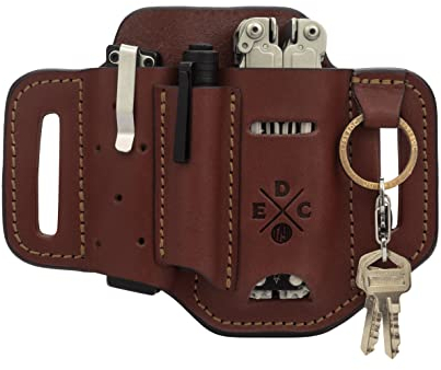 1791 EDC Multitool-Holster, EDC-Tasche für Gürtel, passend für Werkzeug, Messer, Schlüssel und kleine Taschenlampe, Leder-Multitool-Etui, kompatibel mit Leatherman, Gerber, SOG